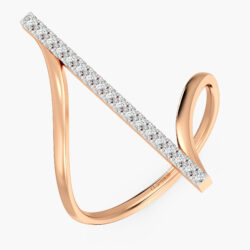 Vertical Line Diamond Ring