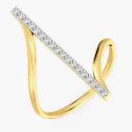 Vertical Line Diamond Ring