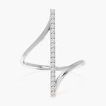 Vertical Line Diamond Ring