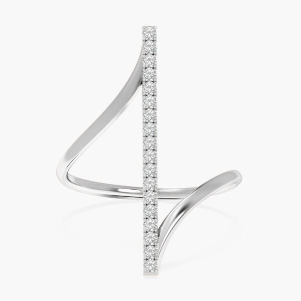 Vertical Line Diamond Ring