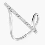 Vertical Line Diamond Ring