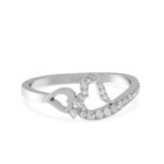 Rose Gold Heart Ring With Sparkling Stone