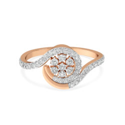 Chic Spiral Diamond Ring - Bold Yet Elegant