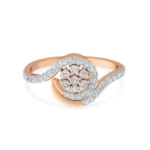 Chic Spiral DiamondRing - Bold Yet Elegant
