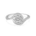 Chic Spiral DiamondRing - Bold Yet Elegant