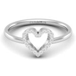 Minimal Heart-Shape Diamond Ring For Her