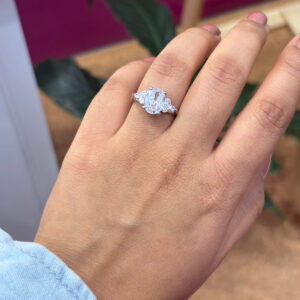 Pretty Oval CZ Silver Ring For Her