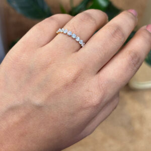 Stackable Silver Ring In Rose Gold Finish