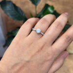 Elegant Round Solitaire Ring With Accents