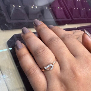 Ornate Swirl CZ Ring Rose Gold Edition