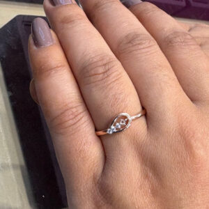 Everyday Wear Gold Ring With CZ Stone