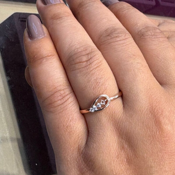 Everyday Wear Gold Ring With CZ Stone