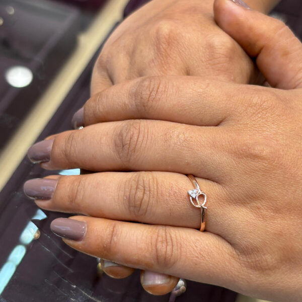Minimal Knot Gold Ring For Women