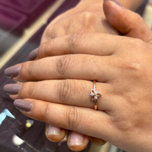 Three-Petal Flower Silver Ring For Women