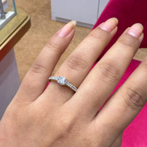 Sparkling Solitaire Silver Ring With CZ