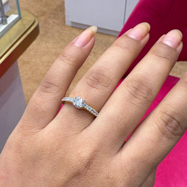 Sparkling Solitaire Silver Ring With CZ
