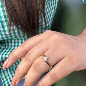 Silver CZ Ring For Women