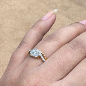 Silver And Gold Plated Designer Ring