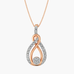 Radiant Swirl Diamond Pendant for Women