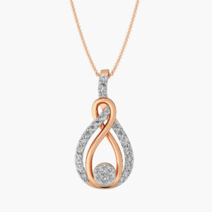 Radiant Swirl Diamond Pendant for Women