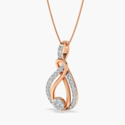 Radiant Swirl Diamond Pendant for Women
