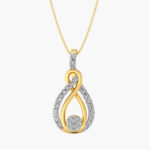 Radiant Swirl Diamond Pendant for Women