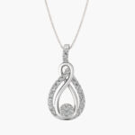 Radiant Swirl Diamond Pendant for Women