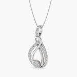 Radiant Swirl Diamond Pendant for Women