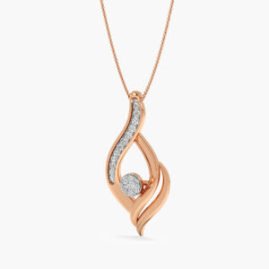 Radiant flame diamond Pendant.