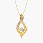 Radiant flame diamond Pendant.