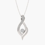 Radiant flame diamond Pendant.