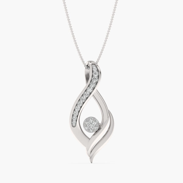 Radiant flame diamond Pendant.