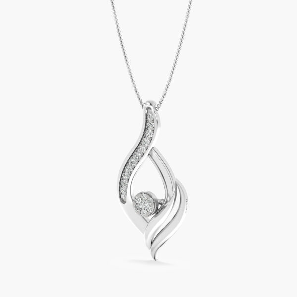 Radiant flame diamond Pendant.