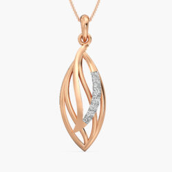 Radiant Swirl Diamond Pendant for Women