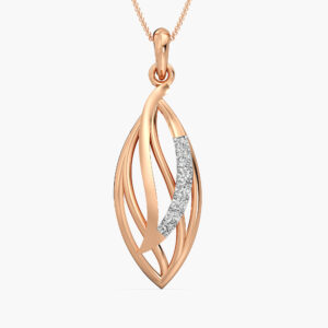 Radiant Swirl Diamond Pendant for Women