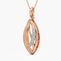 Radiant Swirl Diamond Pendant for Women