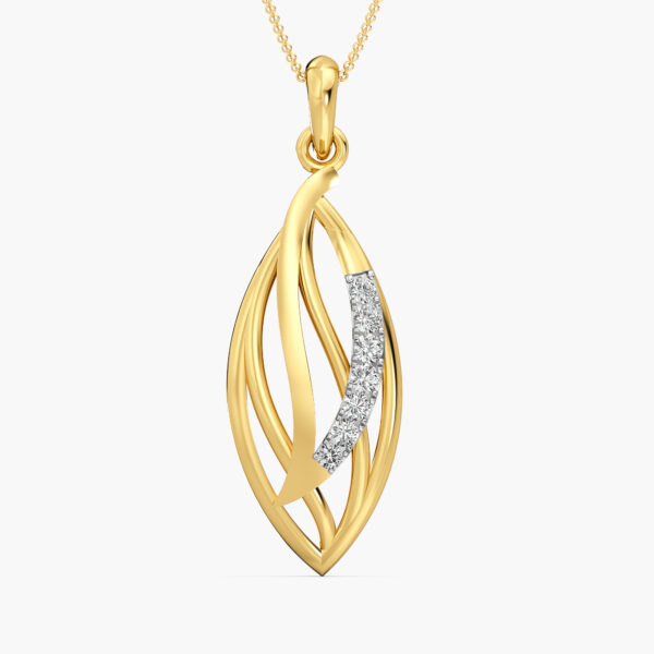 Radiant Swirl Diamond Pendant for Women