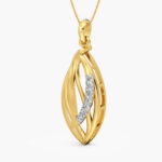 Radiant Swirl Diamond Pendant for Women