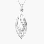 Radiant Swirl Diamond Pendant for Women