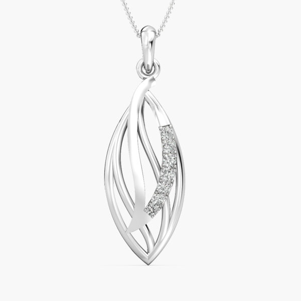 Radiant Swirl Diamond Pendant for Women