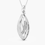 Radiant Swirl Diamond Pendant for Women