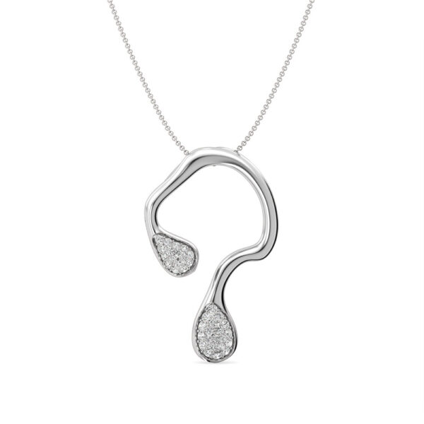 Gold Drop Pendant with Diamond Accents