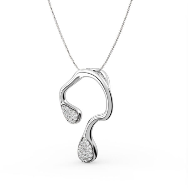 Gold Drop Pendant with Diamond Accents