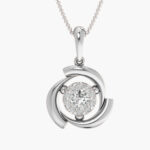 Solitaire Swirl Diamond Pendant