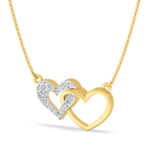 Interlocked Hearts Diamond Pendant