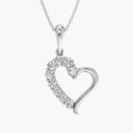 Romantic Gold Heart Pendant With Diamonds