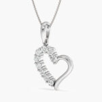 Romantic Gold Heart Pendant With Diamonds