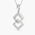 Geometric Interlocked Triangle Diamond Pendant