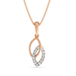 Double Loop Diamond Charm Pendant
