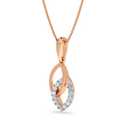 Double Loop Diamond Charm Pendant